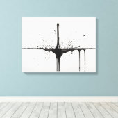 9. Monochrome Motion Black & White Splash Art Leinwanddruck (Insitu (Holzboden))