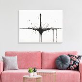 9. Monochrome Motion Black & White Splash Art Leinwanddruck (Insitu (Wohnzimmer))