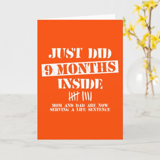 9 Months Inside Karte (Gelbe Blume)