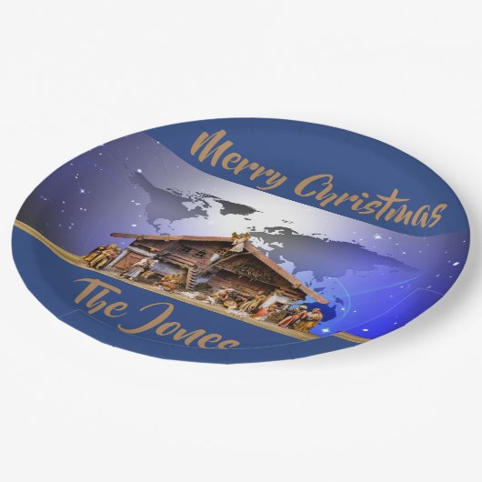 9" Nativity-PapierTeller Pappteller (Schrägansicht)