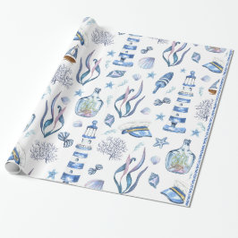 #9 Nautical Haven Wrapping Paper "Big Size" Geschenkpapier