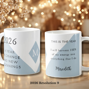 9. Neujahrsvorsatz für 2026 Jahr des Wandels  Kaffeetasse