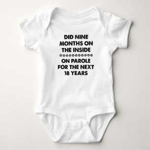 9 Neun Monate auf Bewährung Lustiger Romper Baby Strampler