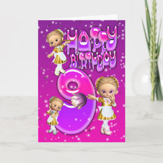 9. Niedliche kleine Glittermädchen der Karte
