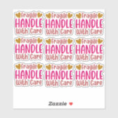 9 Niedlicher, fragiler Umgang mit kleinen und mitt Aufkleber (Blatt)