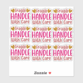 9 Niedlicher, fragiler Umgang mit kleinen und mitt Aufkleber