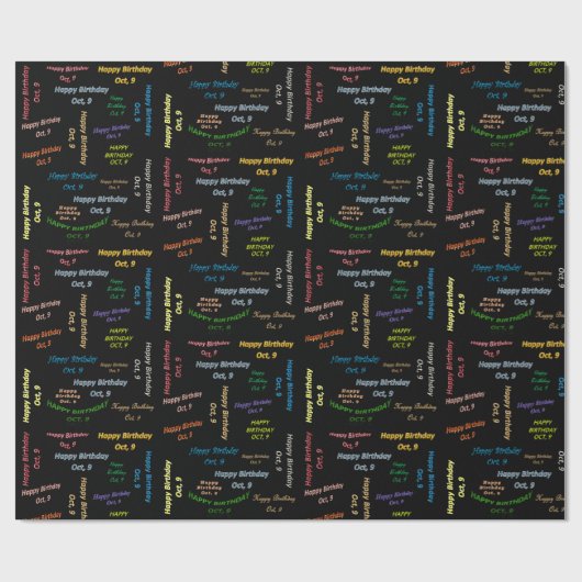 9. Oktober Geschenkpapier (Flach)