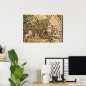 9 Panel Color Version de L'Isle World Map 6 Poster (Heimbüro)