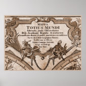 9 Panel Sepia Version de L'Isle World Map 2 Poster (Vorne)