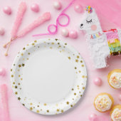 9" Paper Tellers - Gold Petite Stars Pappteller (Party)