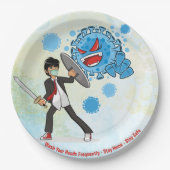 9" Papierplatte Pappteller (Vorderseite)