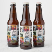 9 Photo Custom Personalized Collage Bierflaschenetikett (Flaschen)