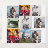 9 Photo Custom Personalized Collage Bierflaschenetikett (Einzelnes Label)