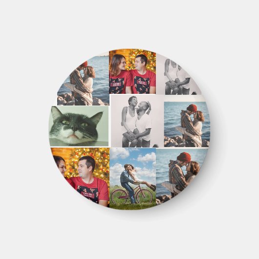 9 Photo Custom Personalized Collage Magnet (Vorne)