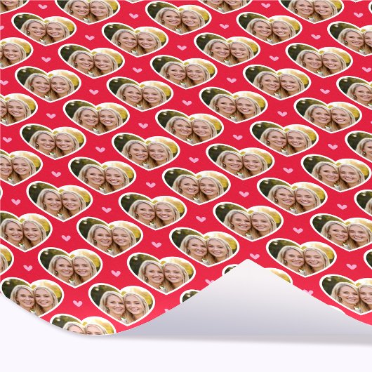 9 Photo Cute Love Heart Elegant Red Pink Pattern Geschenkpapier