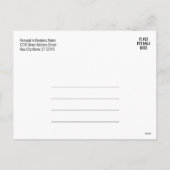 9 Photo Offset - Bold Merry - Christmas Teal - Feiertagspostkarte (Rückseite)