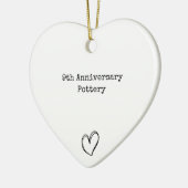 9. Potterjahrfeier Keepake Einfaches Chic Herz Keramik Ornament (Links)