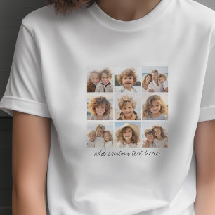9-Quadrat-Fotocollage - Schwarz und Weiß T-Shirt