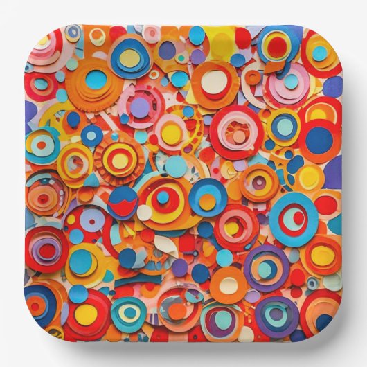 9" Quadratischer Papier-Teller Pappteller (Vorderseite)