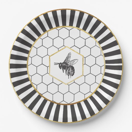 9" Queen Bee Dinner Plate Pappteller (Vorderseite)