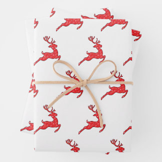 9 Rentierpapier Geschenkpapier Set