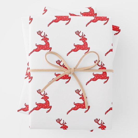 9 Rentierpapier Geschenkpapier Set (Beispiel)