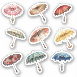 9 Rokoko Parasol Custom-Cut Vinyl Sticker