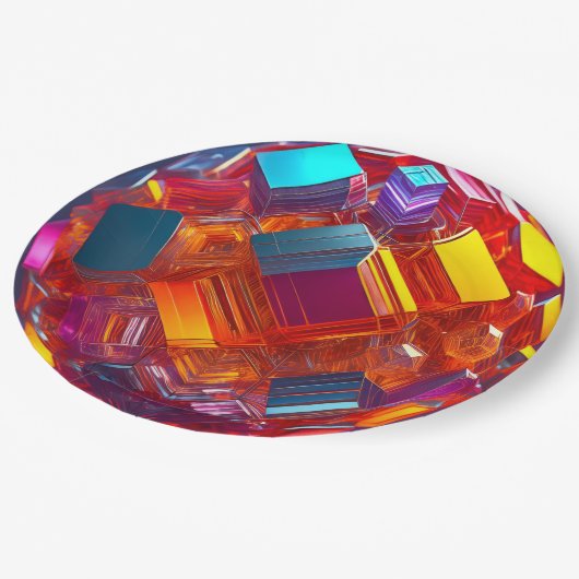 9" Round Paper Plate Pappteller (Schrägansicht)