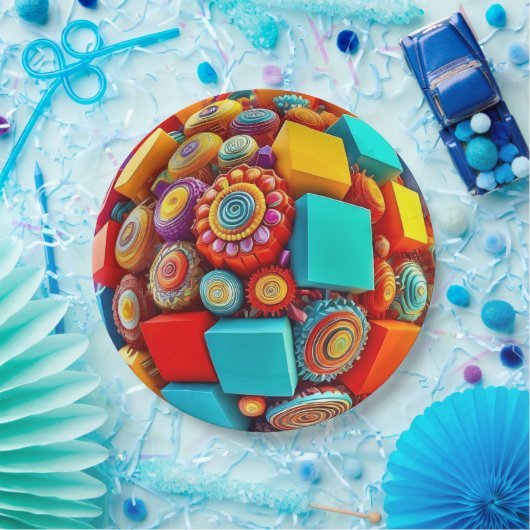 9" Round Paper Plate Pappteller (Party)