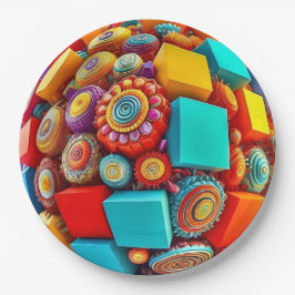 9" Round Paper Plate Pappteller