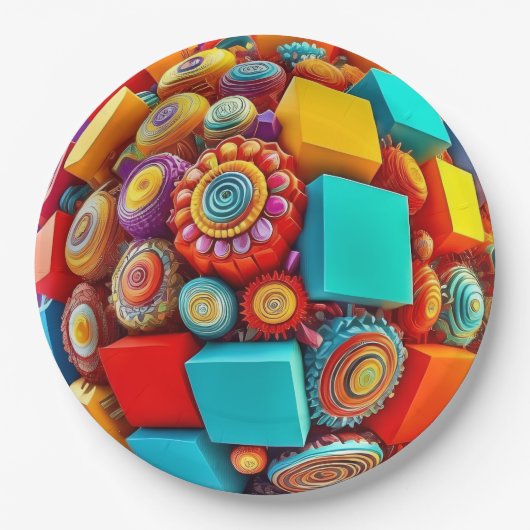 9" Round Paper Plate Pappteller (Vorderseite)