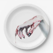 9" Round Paper Plate Zombie Tropfen Vampire Got Pappteller (Vorderseite)