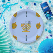 9" runde Papierplatte Chanukah Pappteller (Party)
