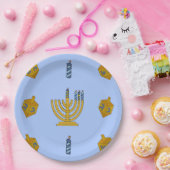 9" runde Papierplatte Chanukah Pappteller (Party)
