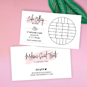 9" Runder Cake Cutting Guide 2x1" Portionen Größe Begleitkarte