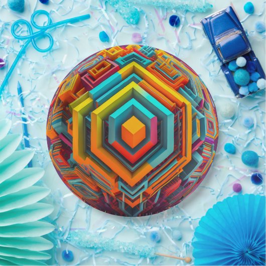 9" runder Papier-Teller Pappteller (Party)