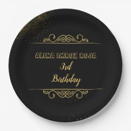9" Rundflorale Geburtstagsparty-Platte. Pappteller