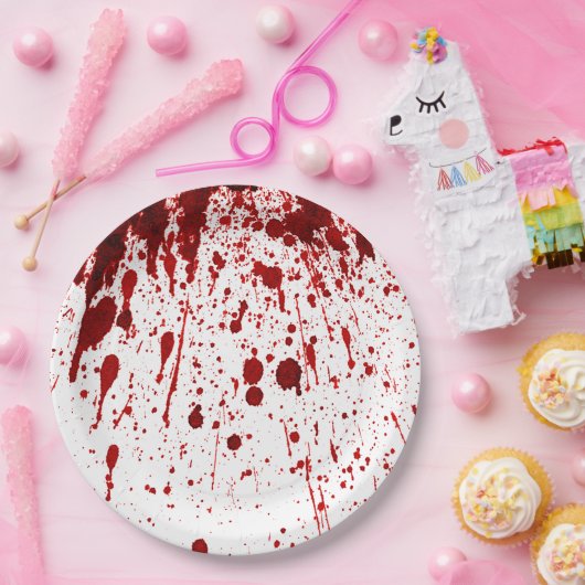 9" Rundpapier Plate Spritzer Vampire Gothic Pappteller (Party)