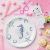 9" Rundpapier Seepferd Ocean Beach Water Pappteller (Party)