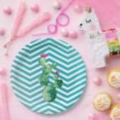 9" Rundpapierplatte Boho Cacti Cactus Succulent B Pappteller (Party)