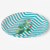 9" Rundpapierplatte Boho Cacti Cactus Succulent B Pappteller (Schrägansicht)