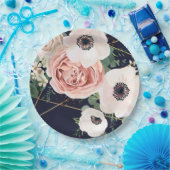 9" Rundpapierplatte Geometrische Gartengarten Rose Pappteller (Party)