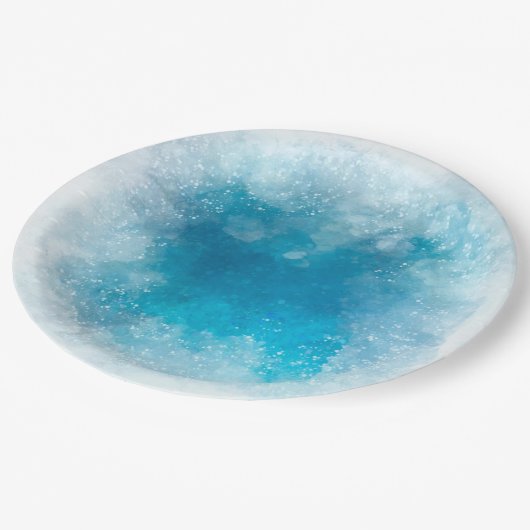 9" Rundpapierplatte Pappteller (Schrägansicht)