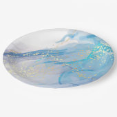 9" Rundpapierplatte Pappteller (Schrägansicht)