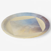 9" Rundpapierplatte Pappteller (Schrägansicht)