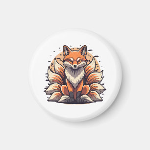 9-schwänziger Fuchsspirit Magnet