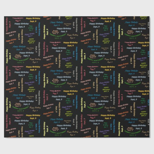 9. September Geschenkpapier (Flach)