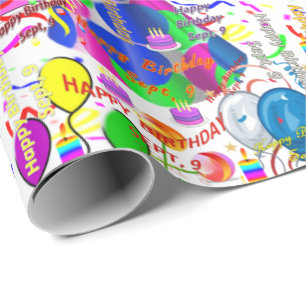 9. September Geschenkpapier