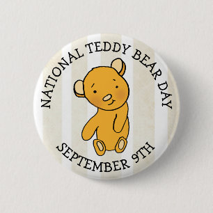 9. September: National Teddy Bear Day Holiday Button