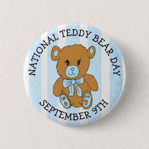 9. September: National Teddy Bear Day Holiday Button